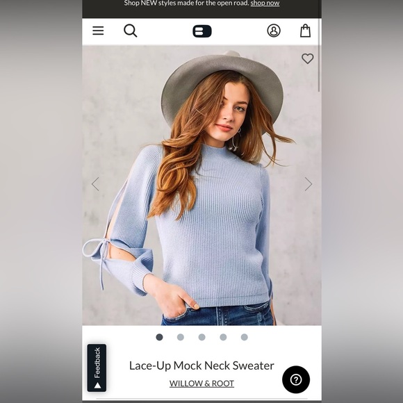 Willow & root lace-up mock neck sweater - Picture 8 of 9